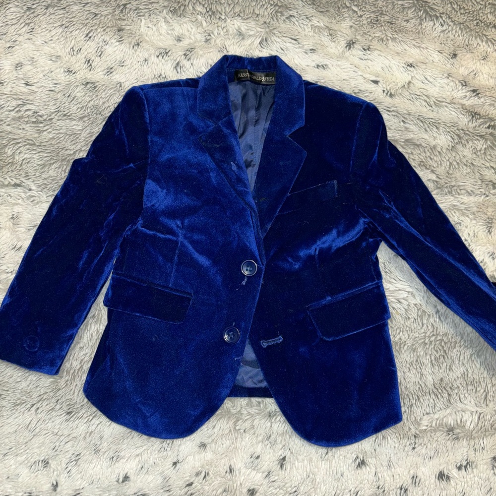 Baby boy velvet suit jacket
